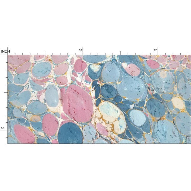 2020s Keats Pebble Marbled Traditional Wallpaper – Blue/Pink Single Roll For Sale - Image 5 of 7