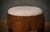 Mid-Century Modern Art Deco Round Ottoman in Ash and White Boucle, 1990 For Sale - Image 3 of 10
