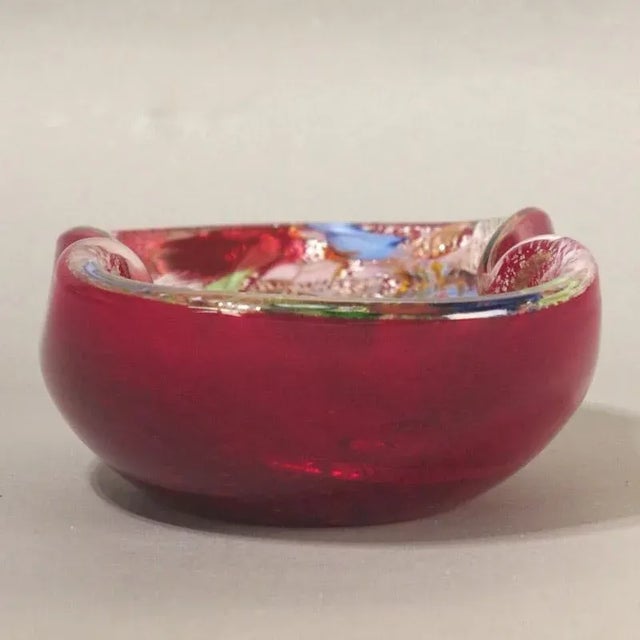 Pink Vintage Glass Bowl by Dino Martens for Aureliano Toso For Sale - Image 8 of 12
