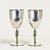 Vintage Set of Eight Silver on Copper Goblets or Stemware With Parrots For Sale In West Palm - Image 6 of 11