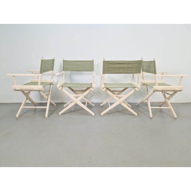 Vintage Wooden Director's Folding Chairs, 1960s, Set of 4 For Sale - Image 4 of 12
