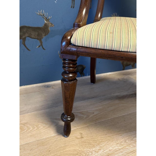 Wood Victorian English Desk Chair in Mahogany For Sale - Image 7 of 8