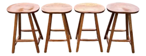 Solid Cherry Saddle Seat Bar Stool by Hunt Furniture Wingdale New York