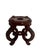 Chinoiserie Vintage Solid Brown Rosewood Chinese Display Stand / Pedestal 5" For Sale - Image 3 of 7