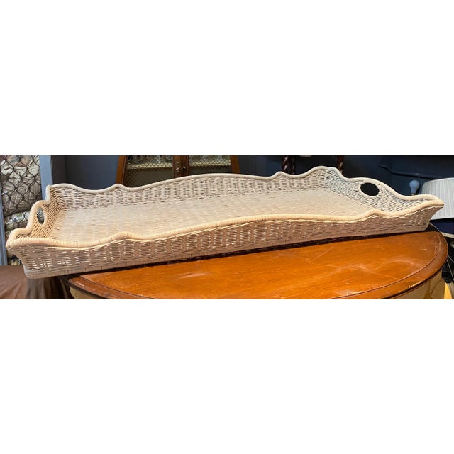 English Rattan Oversized Tray For Sale In Miami - Image 6 of 7