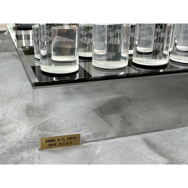 Mid Century Modern Acrylic Chess Set Game For Sale - Image 11 of 13
