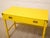 Wood Vintage Hollywood Regency Yellow Campaign Writing Desk For Sale - Image 7 of 11