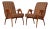 Set of Mid-Century Beech Wood and Fabric Armchairs from Malatesta E Mason, 1950 For Sale