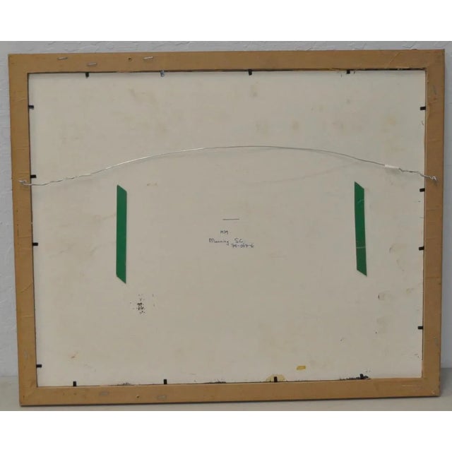 Navy Blue Maude Pestana Mid-Century Mixed Media Abstract For Sale - Image 8 of 8