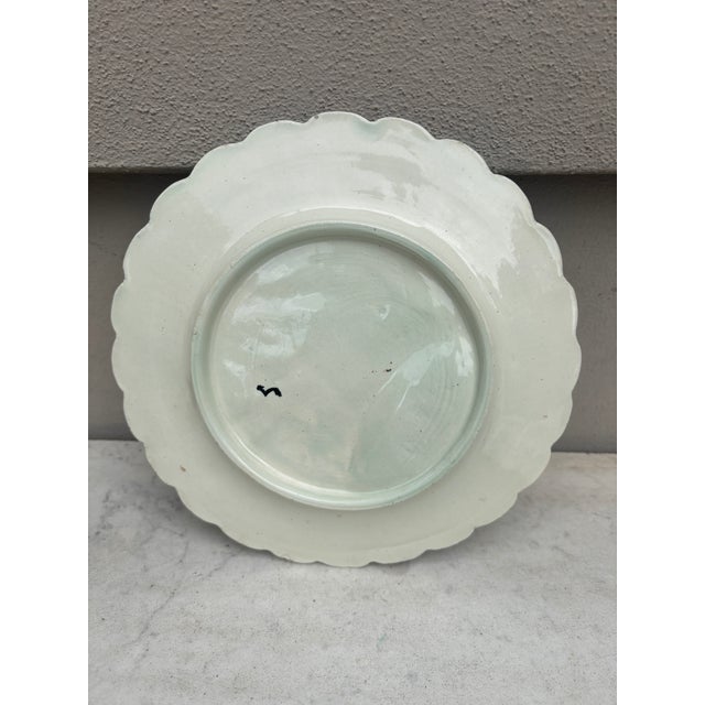 French Country French Majolica Asparagus Plate Salins, Circa 1890 For Sale - Image 3 of 6