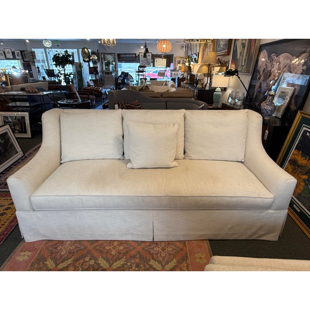 Hickory Chair Furniture Company Hickory Chair Furniture Company Silhouettes Collection Slope Arm Sofa For Sale - Image 4 of 12