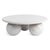 Contemporary Modern White Marble Sphere Base Coffee Table For Sale - Image 3 of 4