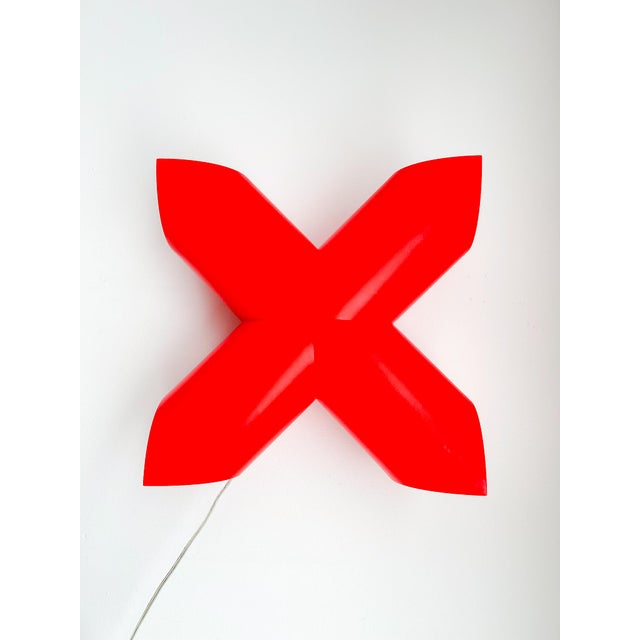 1990s Cosi Come X Lamp in Red by Protocol Paris, 1990s For Sale - Image 5 of 12