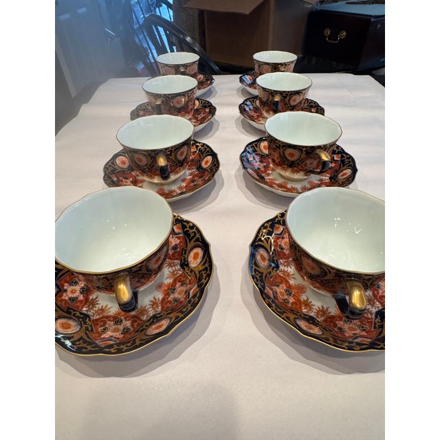 1990s 1990s Japanese Imari Ware From Arita Cups and Saucers - 16pcs For Sale - Image 5 of 10
