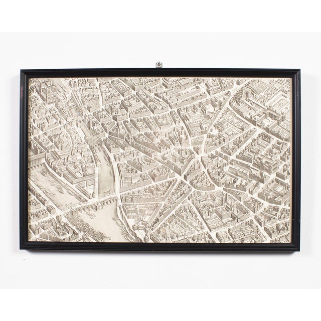 Framed Map of Paris After Michel-Étienne Turgot 1739 20 Panels For Sale - Image 11 of 18