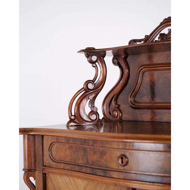 Antique Mahogany Cabinet with Decorative Carvings, 1880s For Sale - Image 9 of 18