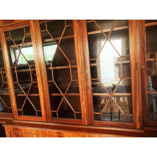 Metal English Mahogany Cabinet with Drawers, 1960s For Sale - Image 7 of 18