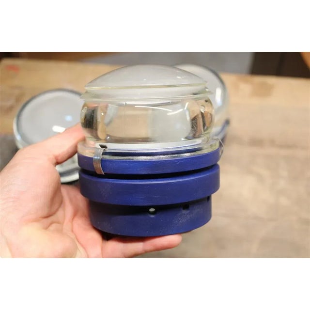 1960s Blue Fresnel Wall Lamp from Oluce, 1960s For Sale - Image 5 of 9