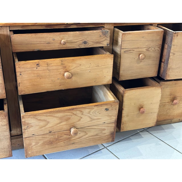 Vintage Workshop Cabinet with Drawers in Fir, 1950s For Sale - Image 15 of 18