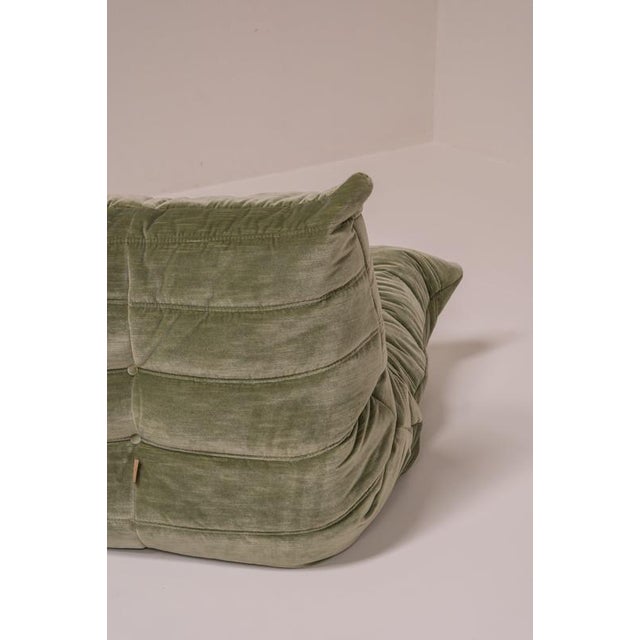 Vintage Togo Three-Seater Sofa in Pierre Frey Velvet by Michel Ducaroy for Ligne Roset For Sale - Image 10 of 13