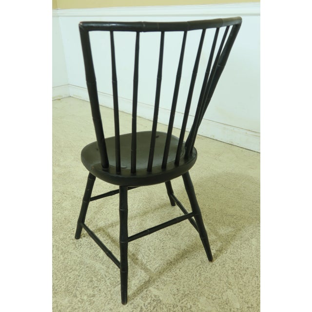Wood Antique Early 19th C. Black Windsor Side Chair For Sale - Image 7 of 11