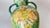 Large Italian Ceramic Vase in Green and Yellow Knight, 1970s For Sale - Image 12 of 13