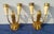 Set of three sconces in brass and glass, manufactured in Italy in the 1940s by Arredoluce, designer Angelo Lelii. Very...