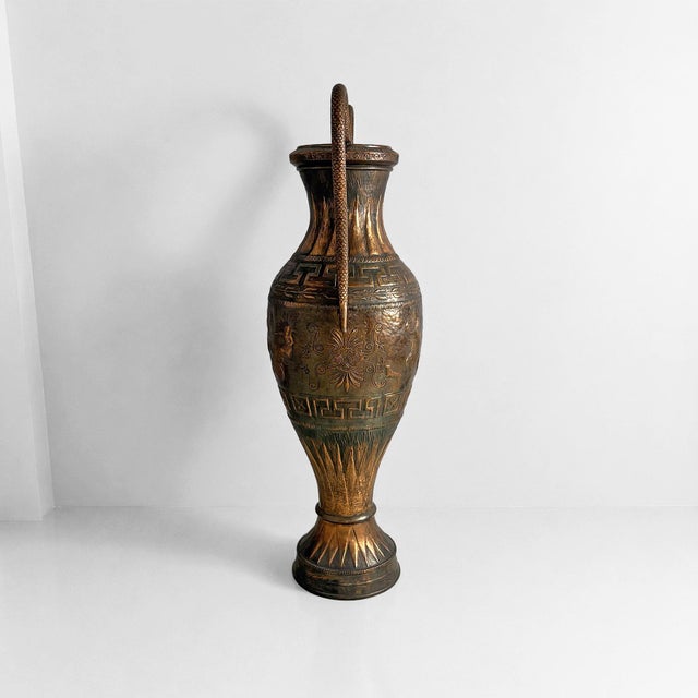 Hellenic Italian Bronze Amphora by Virgilio Bono, 1960s For Sale - Image 3 of 18