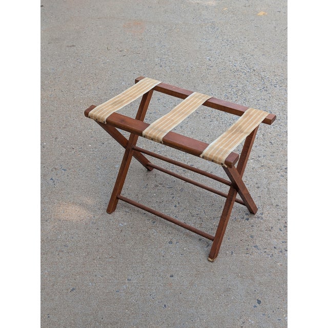 Vintage Wooden Folding Luggage Rack Stand For Sale In Washington DC - Image 6 of 6