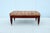 1980s Traditional Hickory Chair Button Tufted Cocktail Ottoman Bench on Brass Casters For Sale - Image 5 of 18