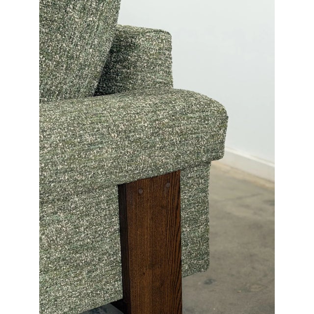 Metal Scarpa Sofa in Green Tweed For Sale - Image 7 of 10