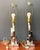 Vintage Chrome Architectural Table Lamps With Brass Shell Finials - a Pair For Sale In New York - Image 6 of 6