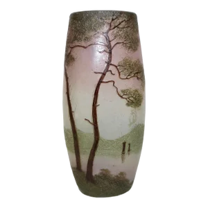 Antique Legras Cameo Art Glass Vase Circa 1900