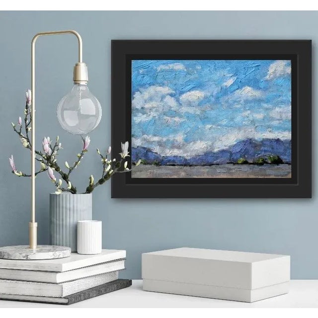 Nevada Clouds 12x9 oil on linen panel. Nevada Desert Clouds. Signed Haas Unframed. Frames shown are for sample only.