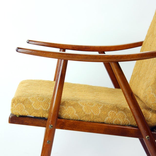 Mid-Century Modern Boomerang Armchair from Ton, Former Czechoslovakia, 1960s For Sale - Image 3 of 10
