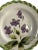 Vintage Royal Norfolks Plate. Hand-painted purple flower’s with green leaves and green rope like border.