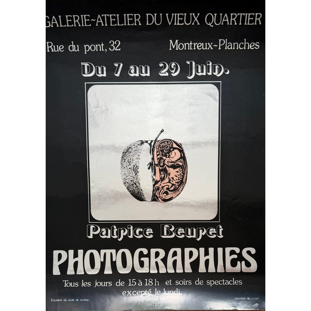 Exhibition poster for Photographies by Patrice Beupet, published for an exhibition at Galerie-Atelier du Vieux Quartier,...