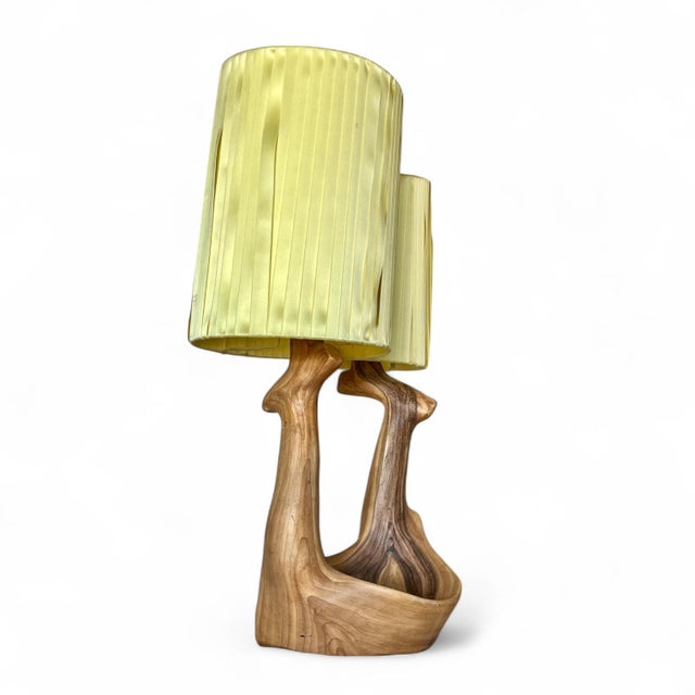 Faux-Bois Table Lamp by Grand-Jean Jourdan for Vallauris, 1950s For Sale - Image 6 of 17