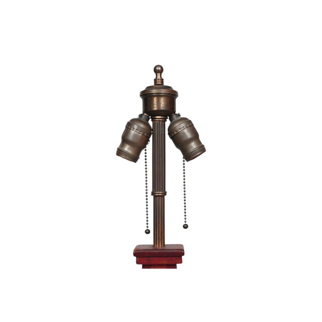 Mid-Century Modern Mid-Century Sculptural Inlaid Table Lamp For Sale - Image 3 of 7