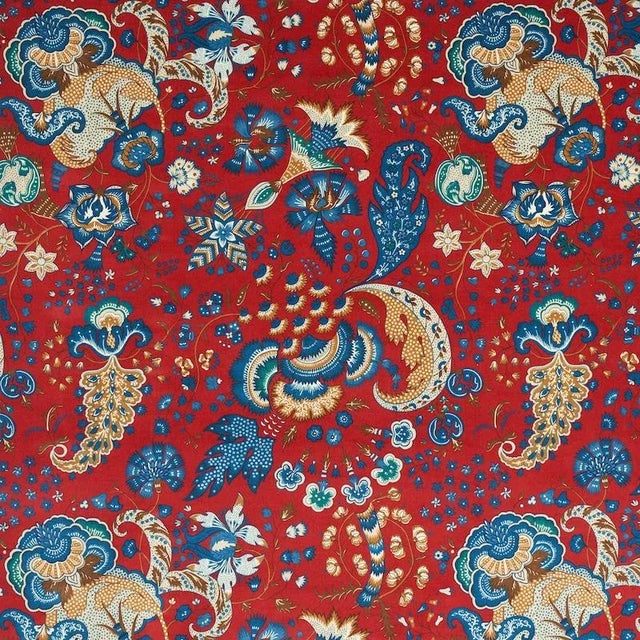 This printed velvet's glorious floral pattern is based on the exotic, richly colored sets and costumes that Leon Bakst...