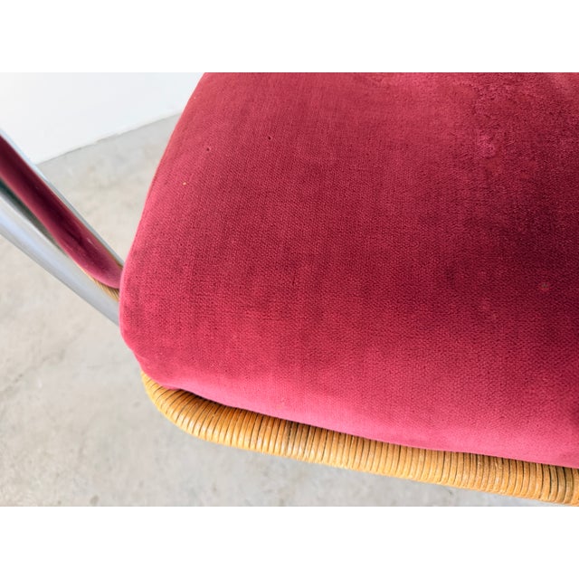 Mid Century Modern Harvey Probber Style Chrome & Cane Cantilever Arm Chairs For Sale - Image 12 of 17