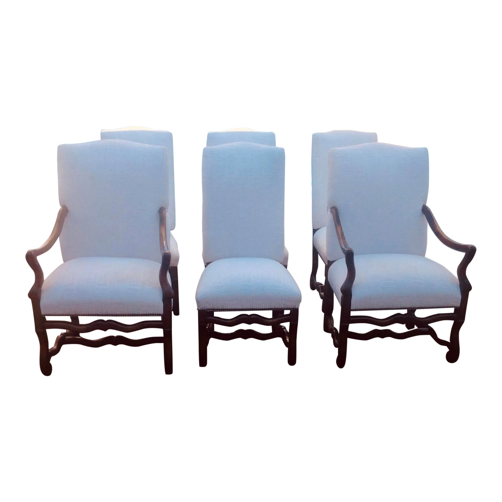 Tuscan Style Dining Chairs Set of 6 Chairish