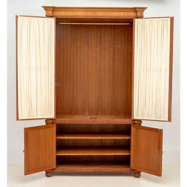 Late 20th Century Empire Style Cherrywood Bookcase Cabinet For Sale - Image 5 of 9