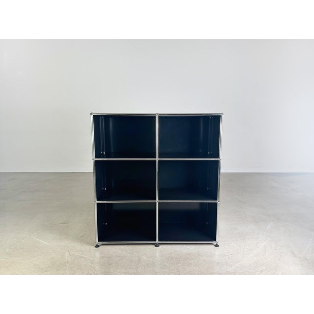 We are offering a beautiful black USM Haller shelving unit/sideboard for sale. The unit is three modular units high and...