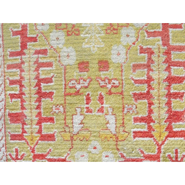 Yellow Antique Turkish Oushak Tree-of-Life Rug, Western Anatolia, Circa 1900 For Sale - Image 8 of 11