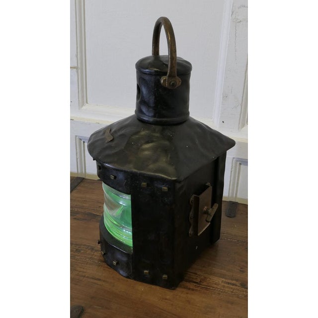 Hand Carved Ships Starboard Navigation Light, 1960s For Sale - Image 6 of 9