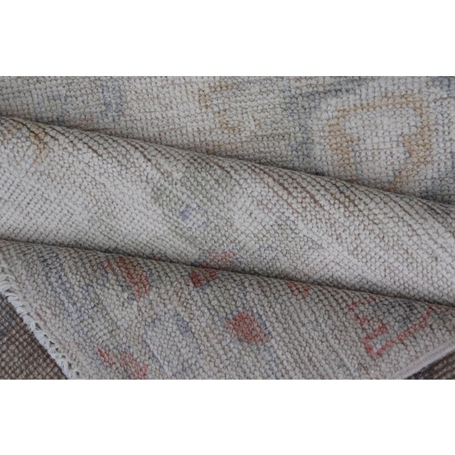 Afghanistan Oushak Rug With Soft Gray Field and Faded Floral Motifs 2'1" X 4'7" For Sale - Image 9 of 10