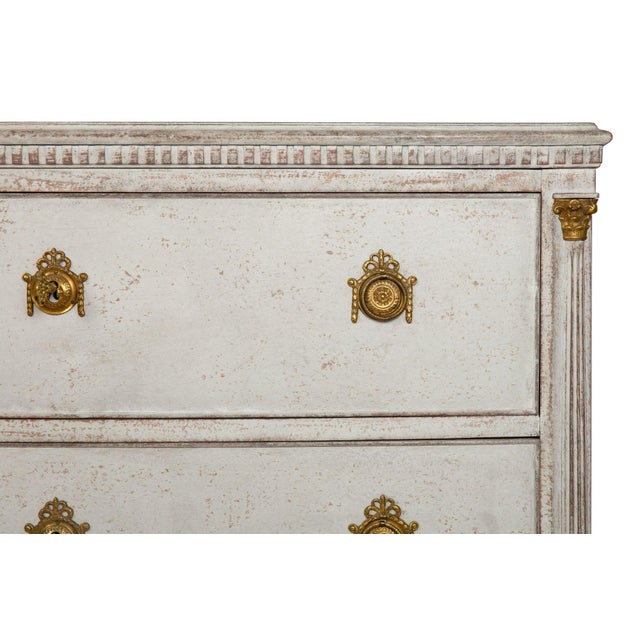 Swedish Gustavian White Painted Chest of Drawers For Sale - Image 9 of 18