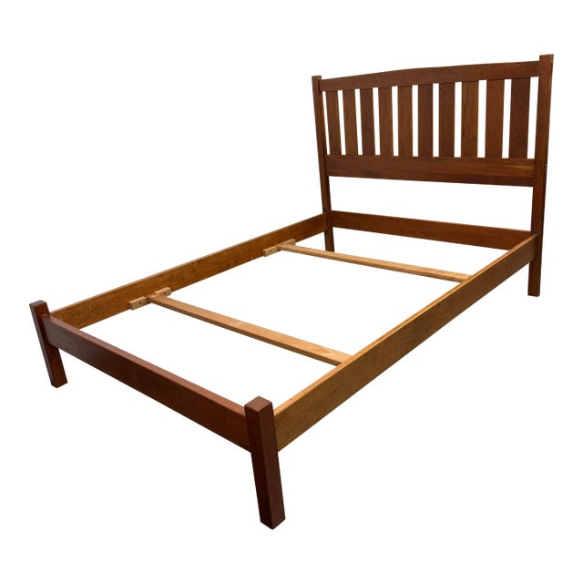 Circa 1997 Full Size Stickley Furniture Bristol Cherry Bed Frame For Sale