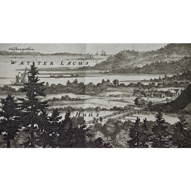 An Antique Engraved View of "Romelborg", Sweden in the 17th C. By Erik Dahlberg , 1705 For Sale - Image 4 of 4